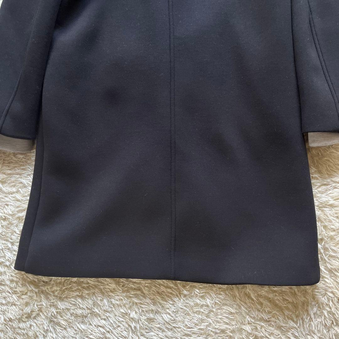 極美品　ZARA　チェスターコート　デタッチャブルフード コントラスト