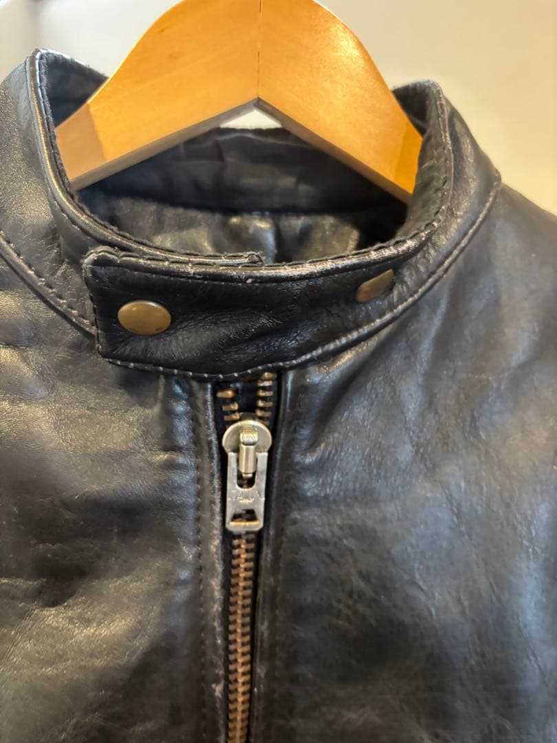 希少！vanson バンソン シングルライダース レザージャケット 黒 40