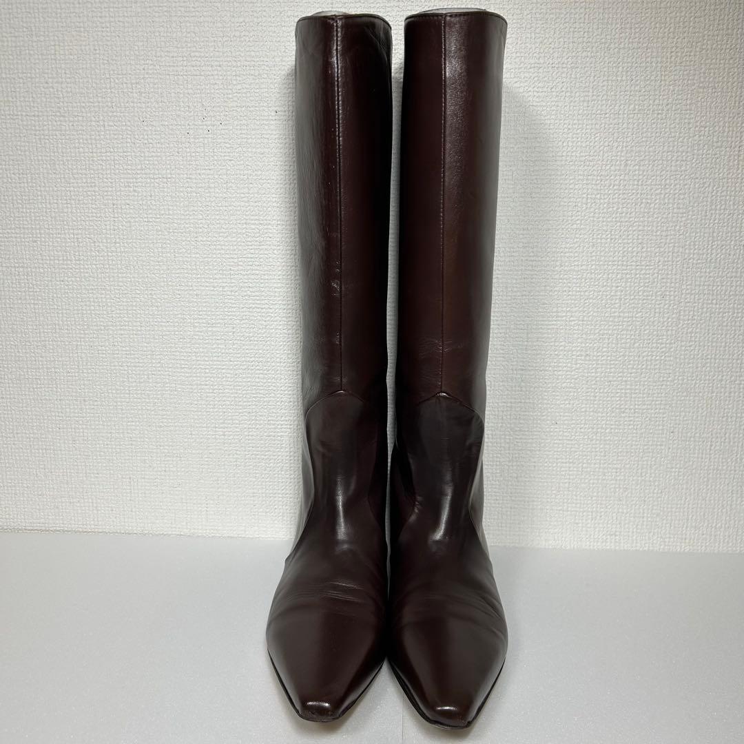 【箱付き】CORSOROMA9 ロングブーツ インヒール ブラウン