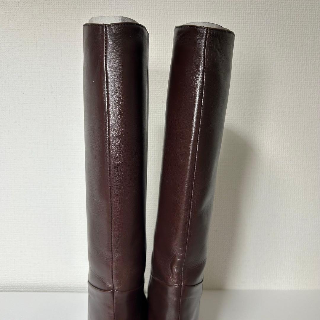【箱付き】CORSOROMA9 ロングブーツ インヒール ブラウン