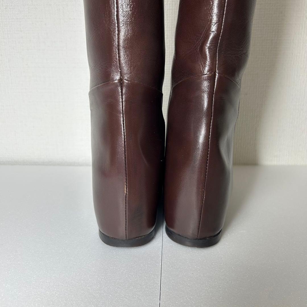 【箱付き】CORSOROMA9 ロングブーツ インヒール ブラウン