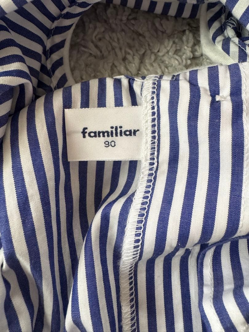 familiar ストライプワンピース 90 フォーマル