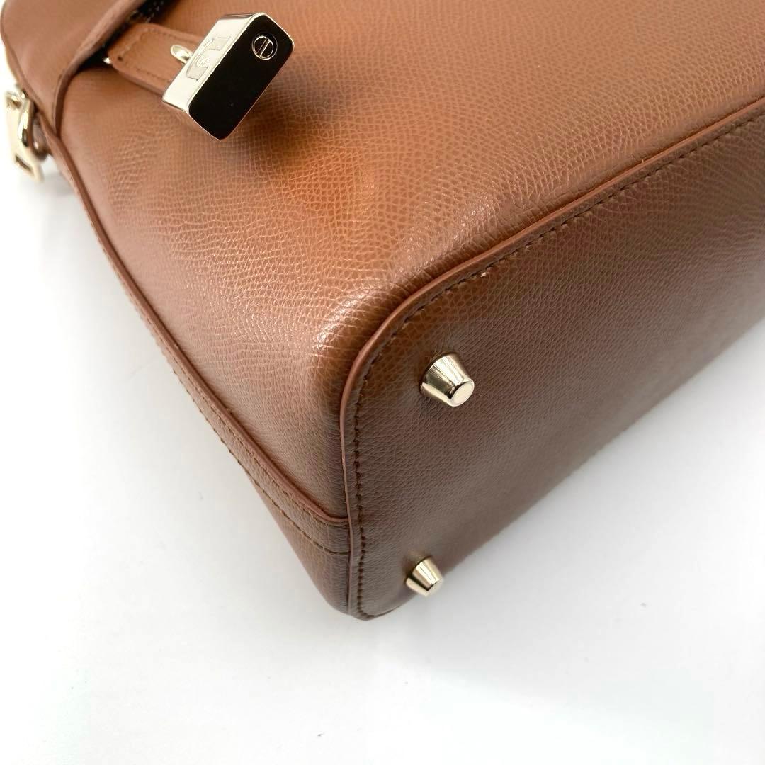 極美品✨FURLA フルラ 現行 パイパー 2way ハンドバッグ キャメル