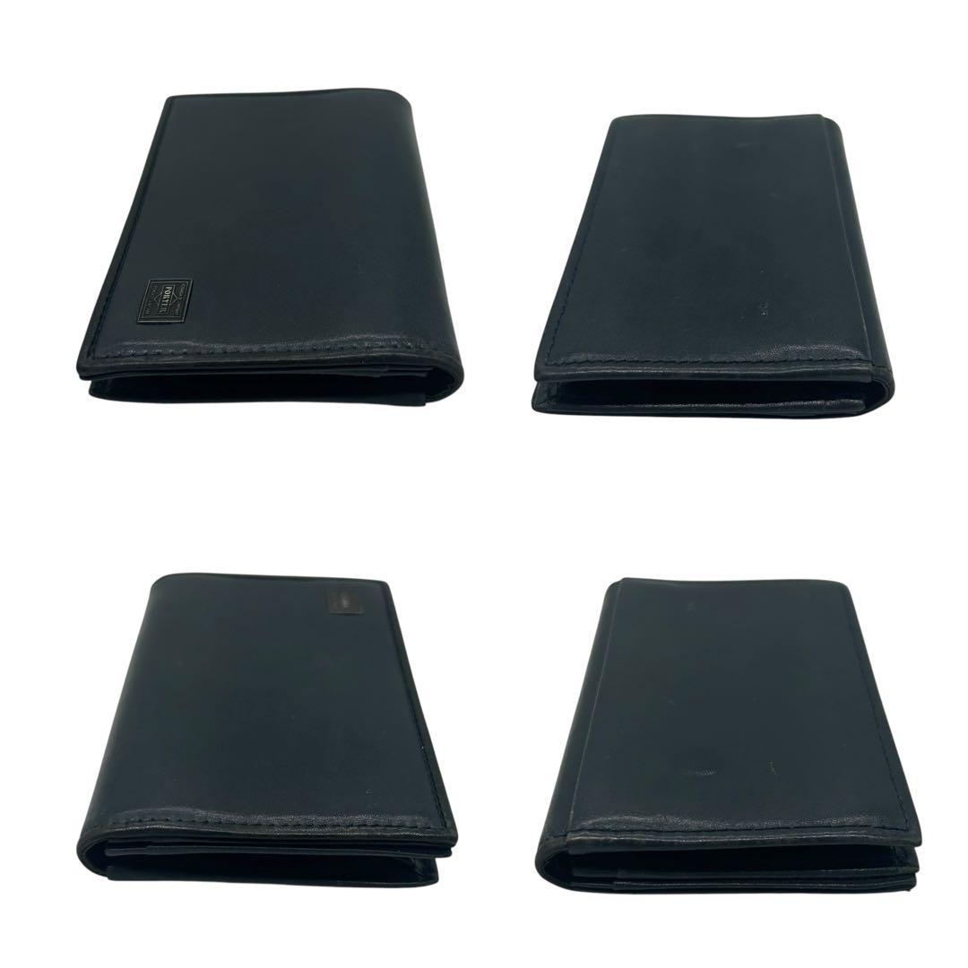 良品 1644 PORTER カレント 名刺入れ カードケース レザー ブラック