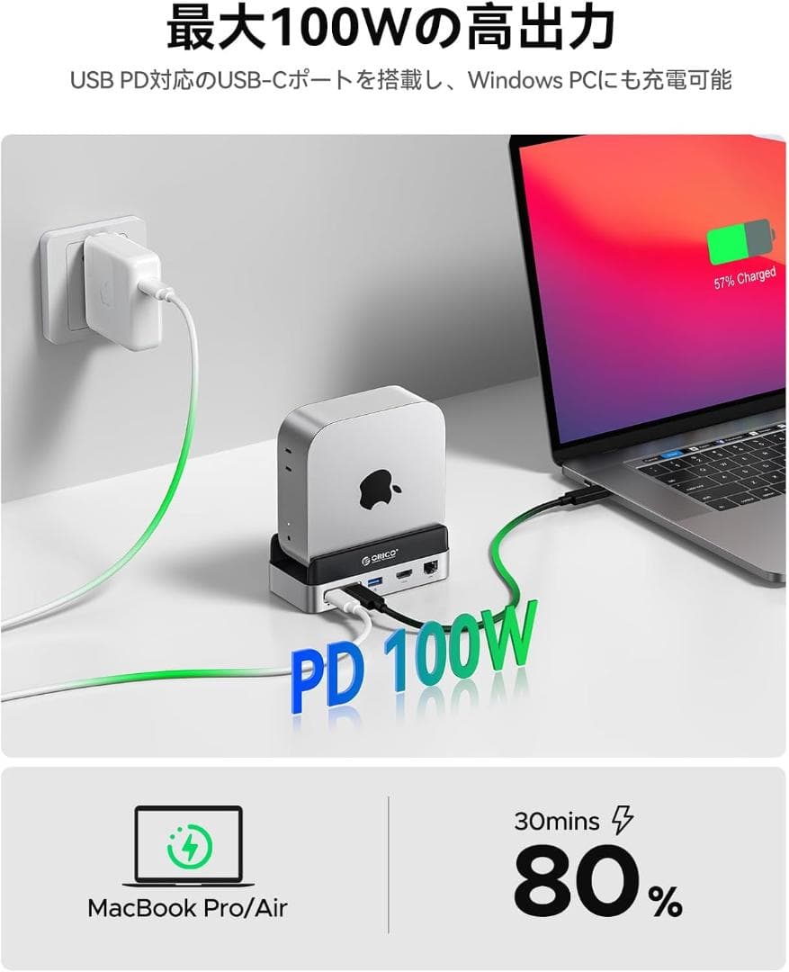 ⭐Mac mini M4用ドック 10-IN-1 1TB M.2 SSD