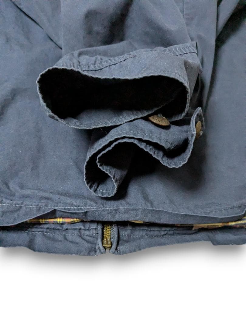 90s ラルフローレン スイングトップ TALONジップ L 紺 チェック