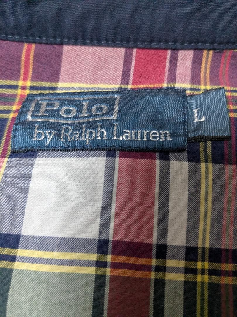 90s ラルフローレン スイングトップ TALONジップ L 紺 チェック