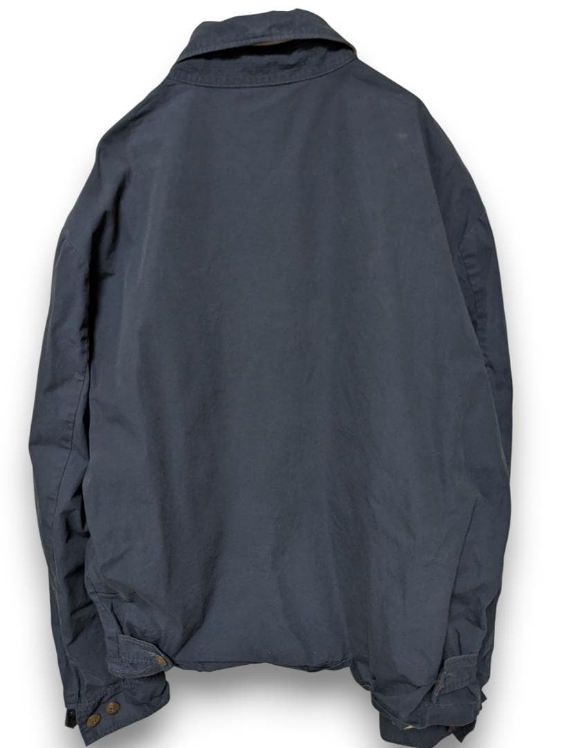 90s ラルフローレン スイングトップ TALONジップ L 紺 チェック