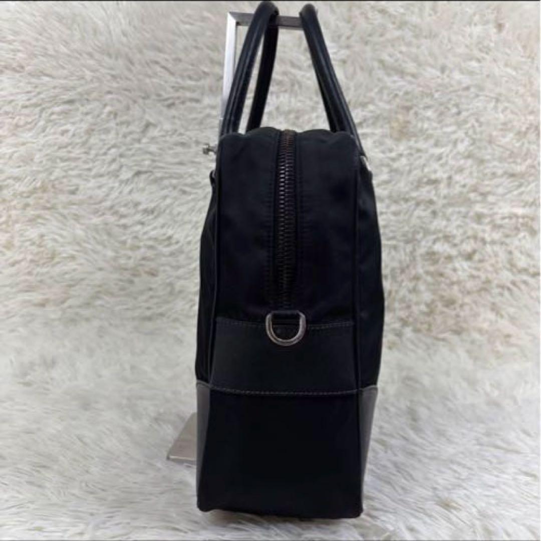 PRADA プラダ　ビジネスバッグ　ナイロン サフィアーノレザー 三角ロゴ