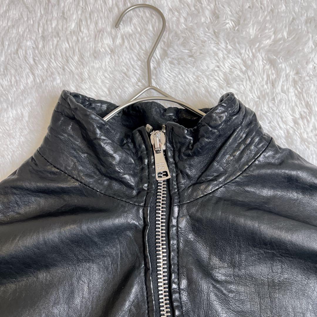 美品✨GIORGIO BRATO ジョルジオブラット ラムレザー ジャケット 黒