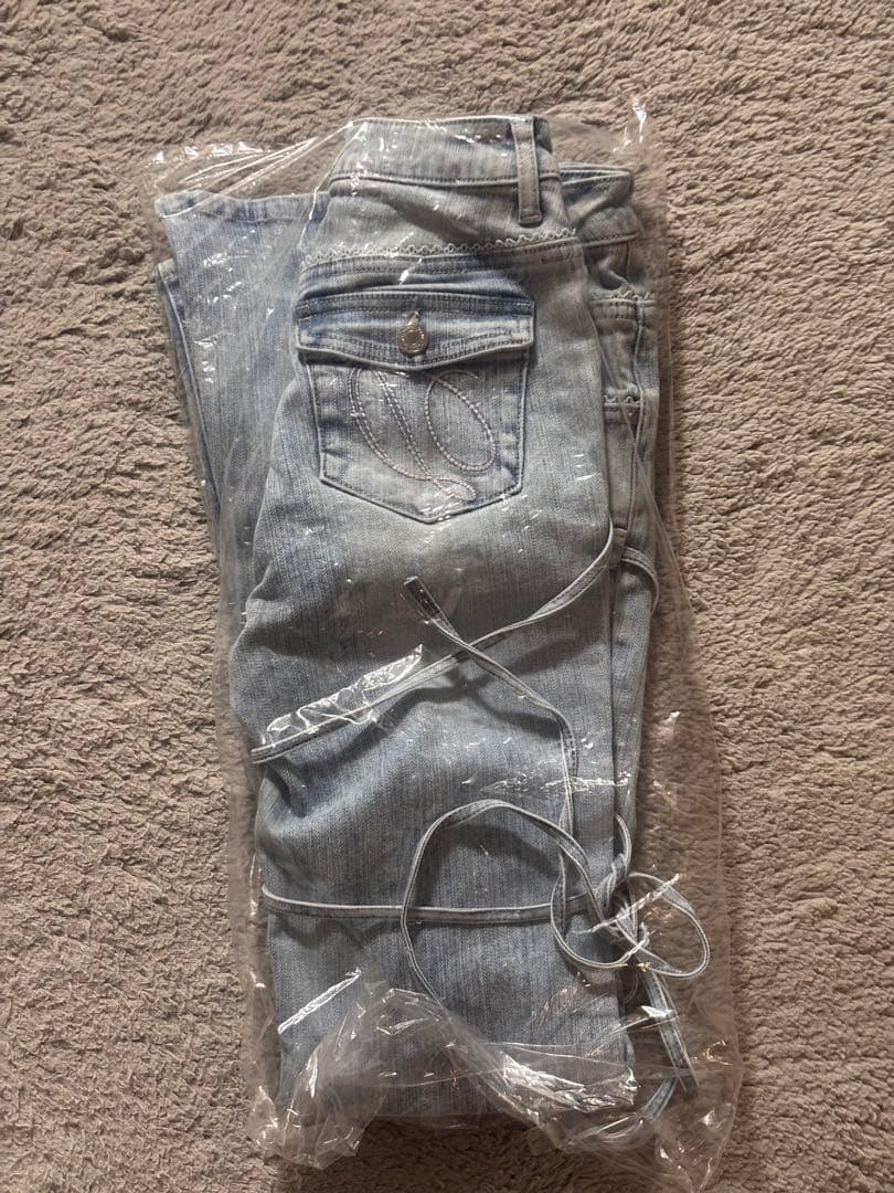 ピコレースハイウエストフレアデニム ダーリッチ darich