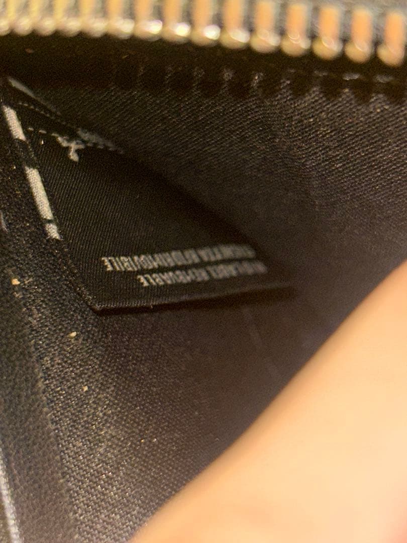 FERDI 幾何学模様 長財布 グレー/黒/黄色