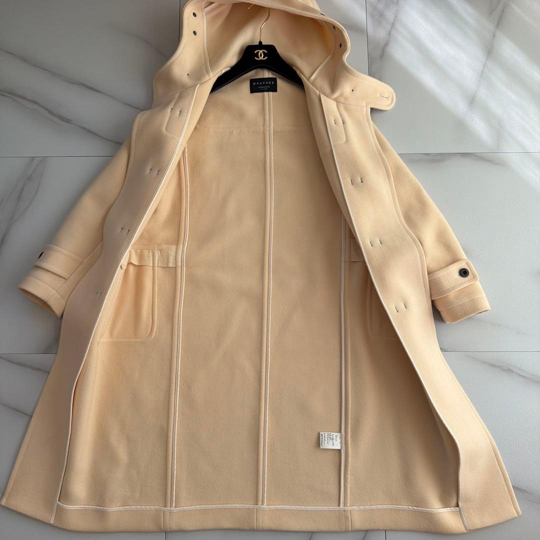 人気 TOMORROWLAND マカフィー ダッフルコート アイボリー ロング