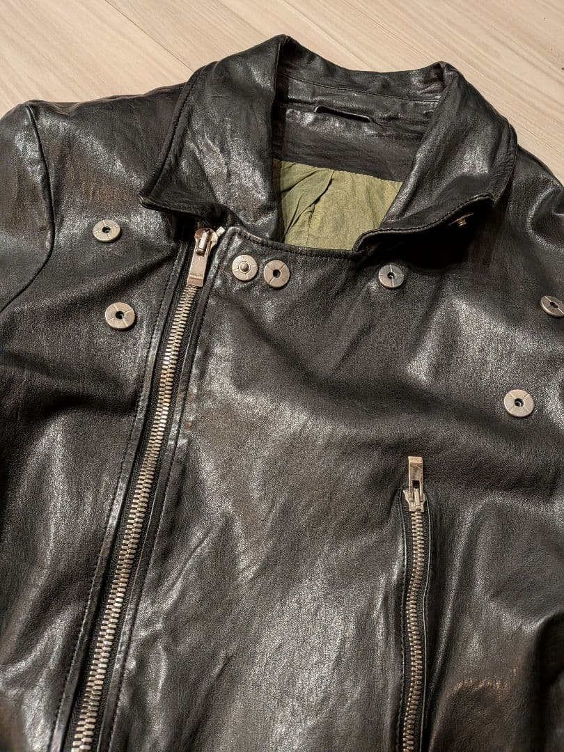 ピース ( ´▽｀)Incarnation カーフレザー ダブルライダース