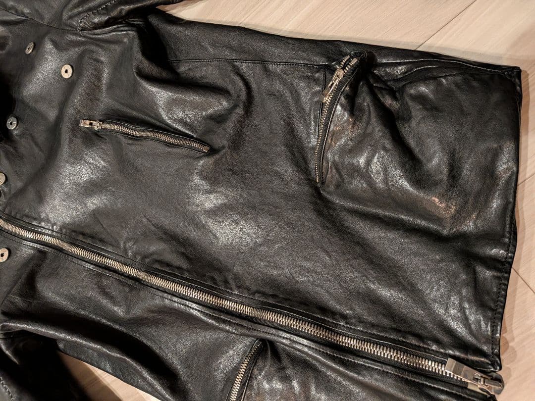 ピース ( ´▽｀)Incarnation カーフレザー ダブルライダース