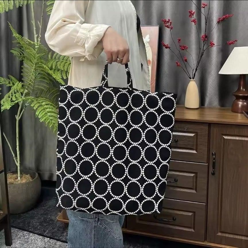 タンバリン　トートバッグ　ショルダー　ブラック