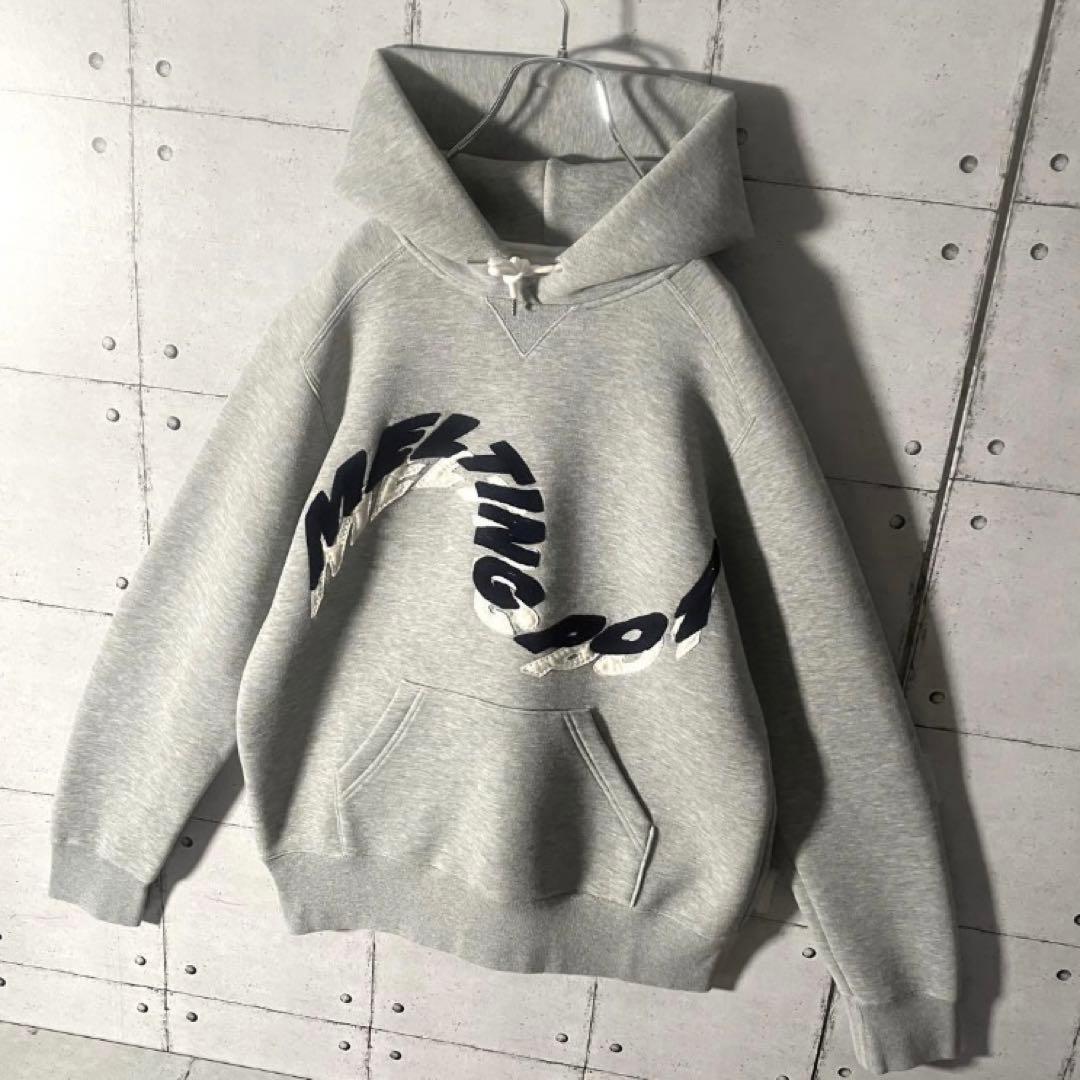 【即完売】sacaiサカイ☆メルティングポット刺繍ロゴスウェットパーカー2（M）