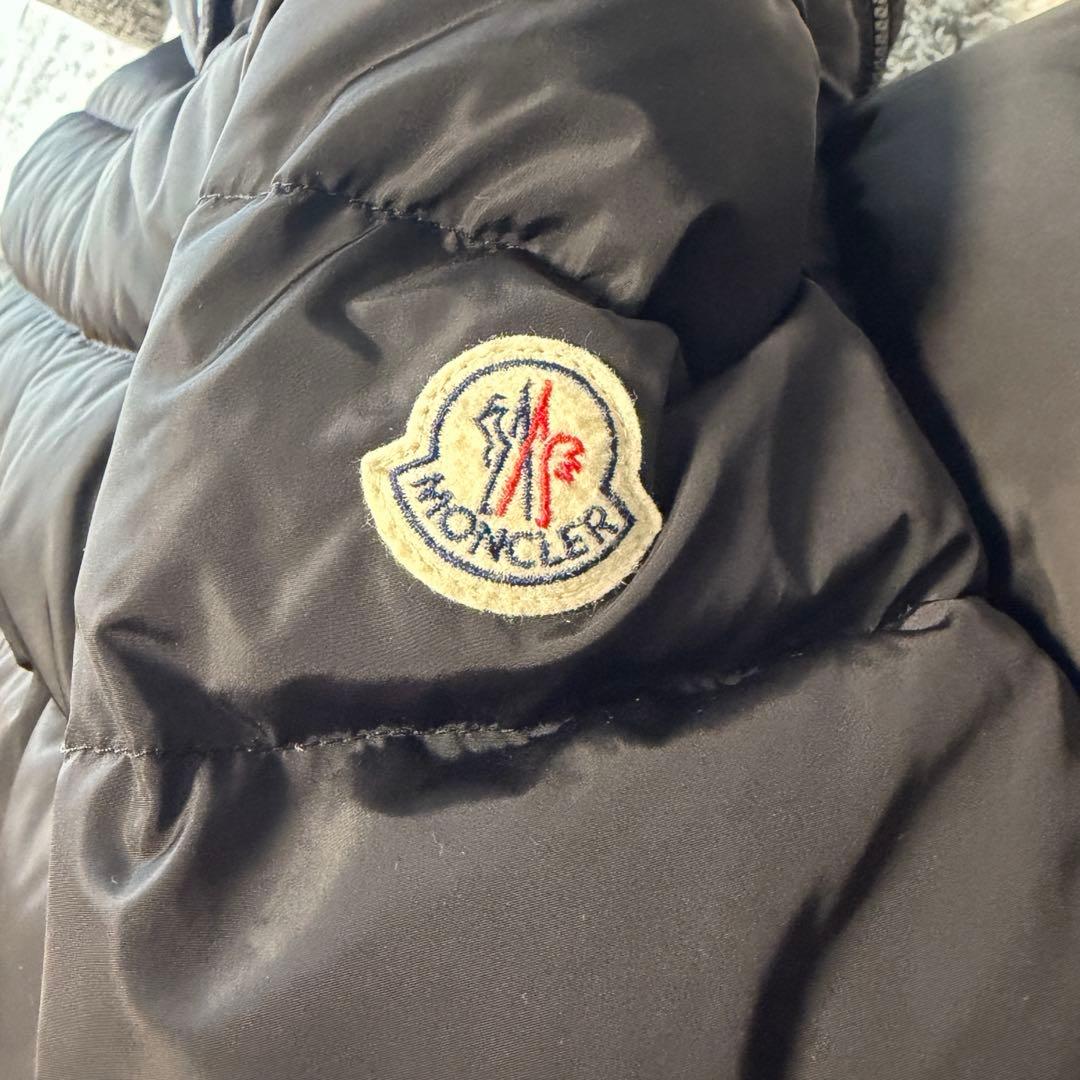 【美品】MONCLER フラメッテ ダウンコート ブラック サイズ1