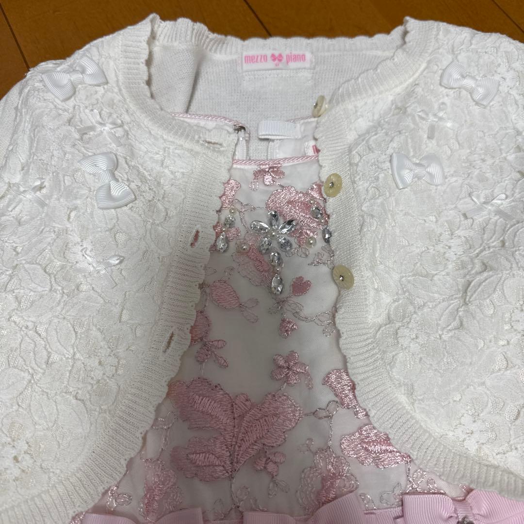 mezzo piano セレモニーワンピース 120 カーディガン　3点セット