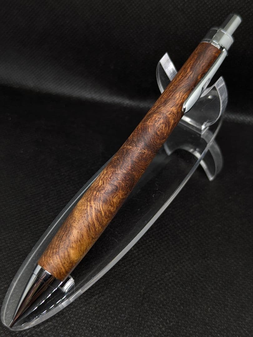 (値下げ)特上杢 アフリカローズウッド 瘤 シャーペン 工房楔監修 加藤金属