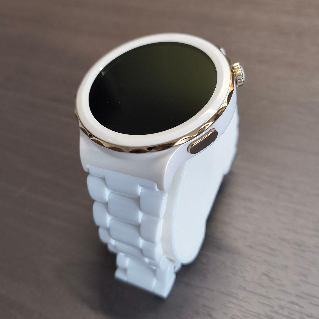 HUAWEI WATCH GT3Pro エレガントモデル ホワイト×ゴールド