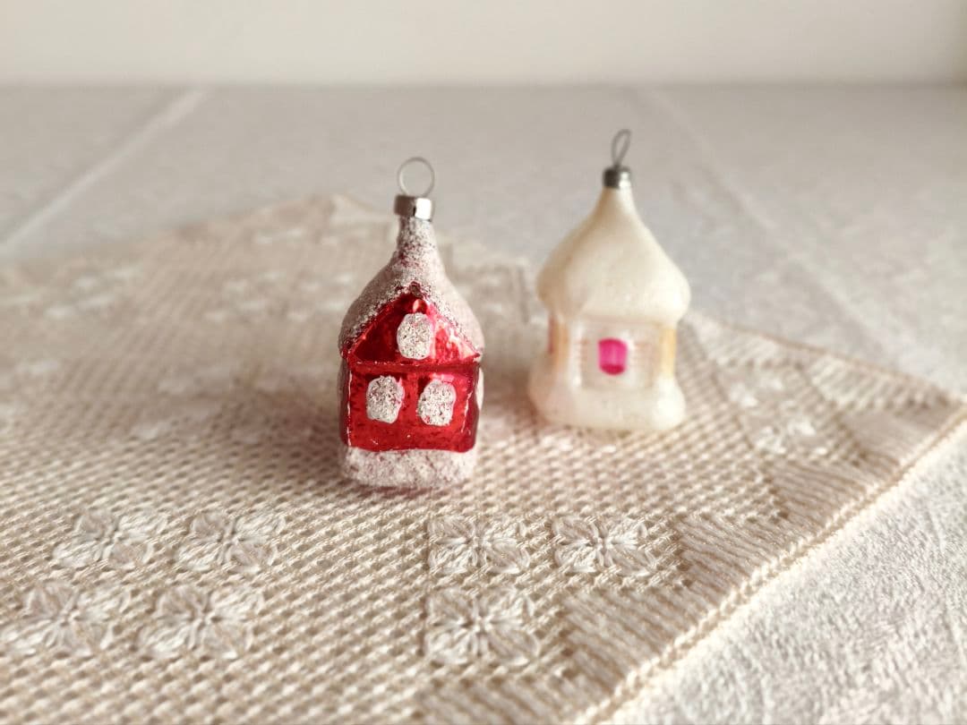 【ひまわり さま】vintage ornament ❀ かわいい 赤いおうち