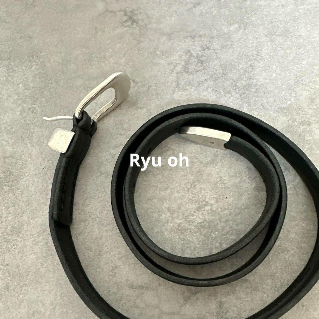 メンズ OUR LEGACY アワーレガシー 2cm レザー ベルト 90