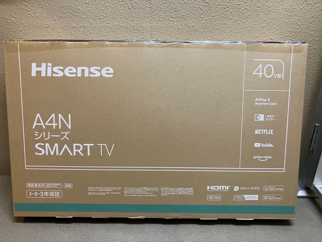 Hisense A4N 40インチ SMART TV