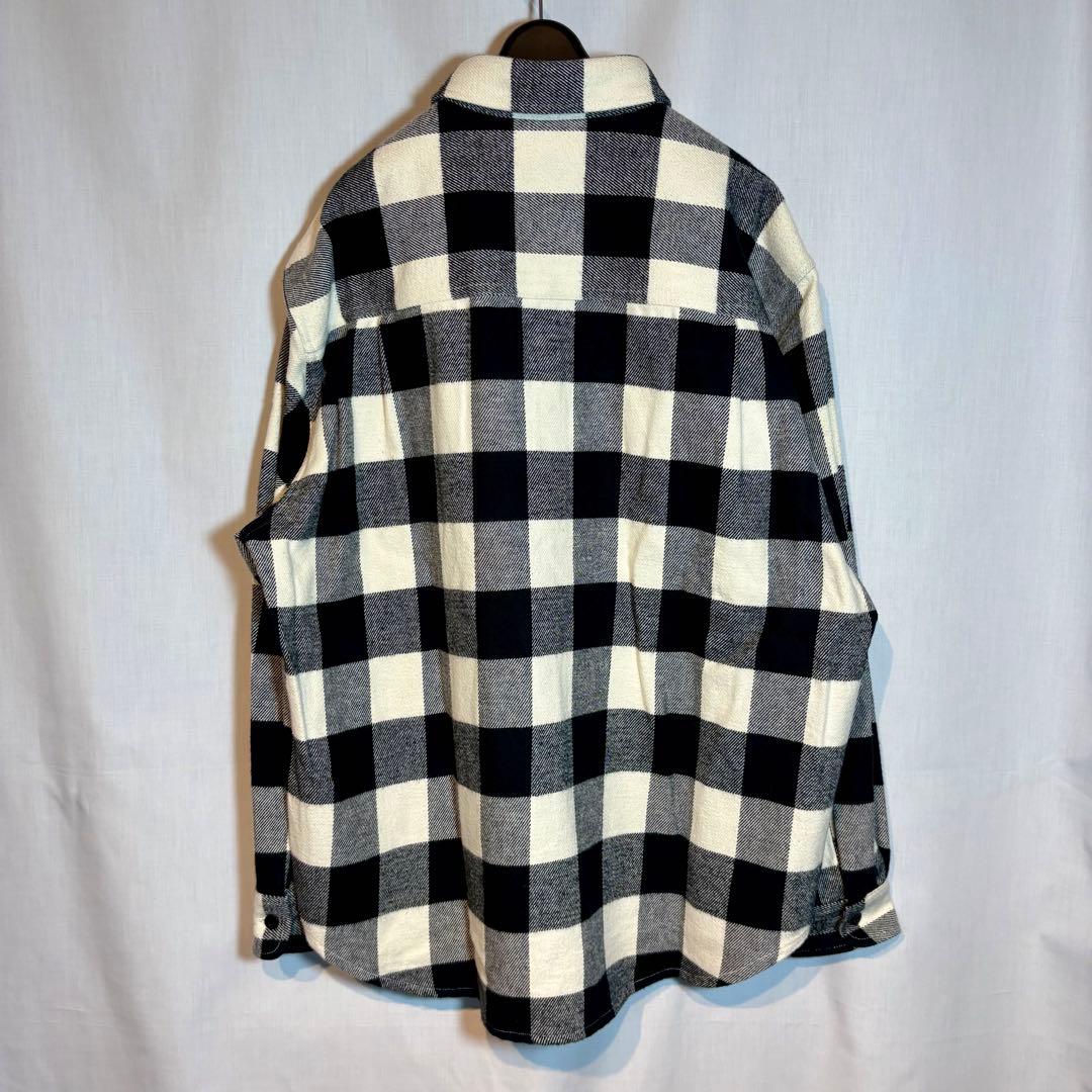 【定番】WACKO MARIA フランネルチェックシャツ L 日本製 白黒