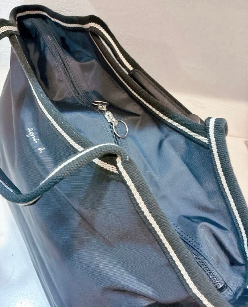 【美品】agnes b. ナイロン　ボストンバッグ　2way 黒