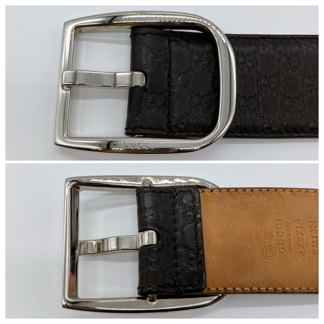 GUCCI 449716 グッチシマ レザー ベルト 表記サイズ 95・38