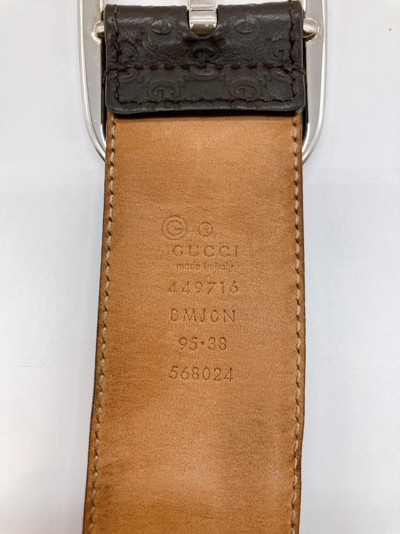 GUCCI 449716 グッチシマ レザー ベルト 表記サイズ 95・38