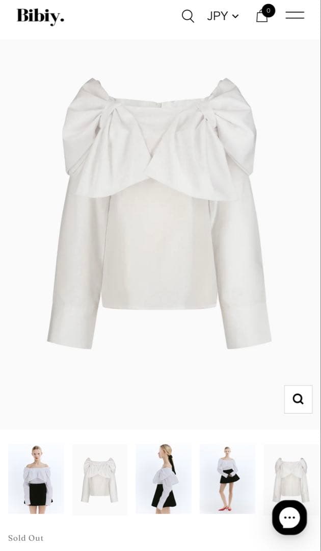 【完売】Bibiy MARGARET TOP ホワイト【正規品】