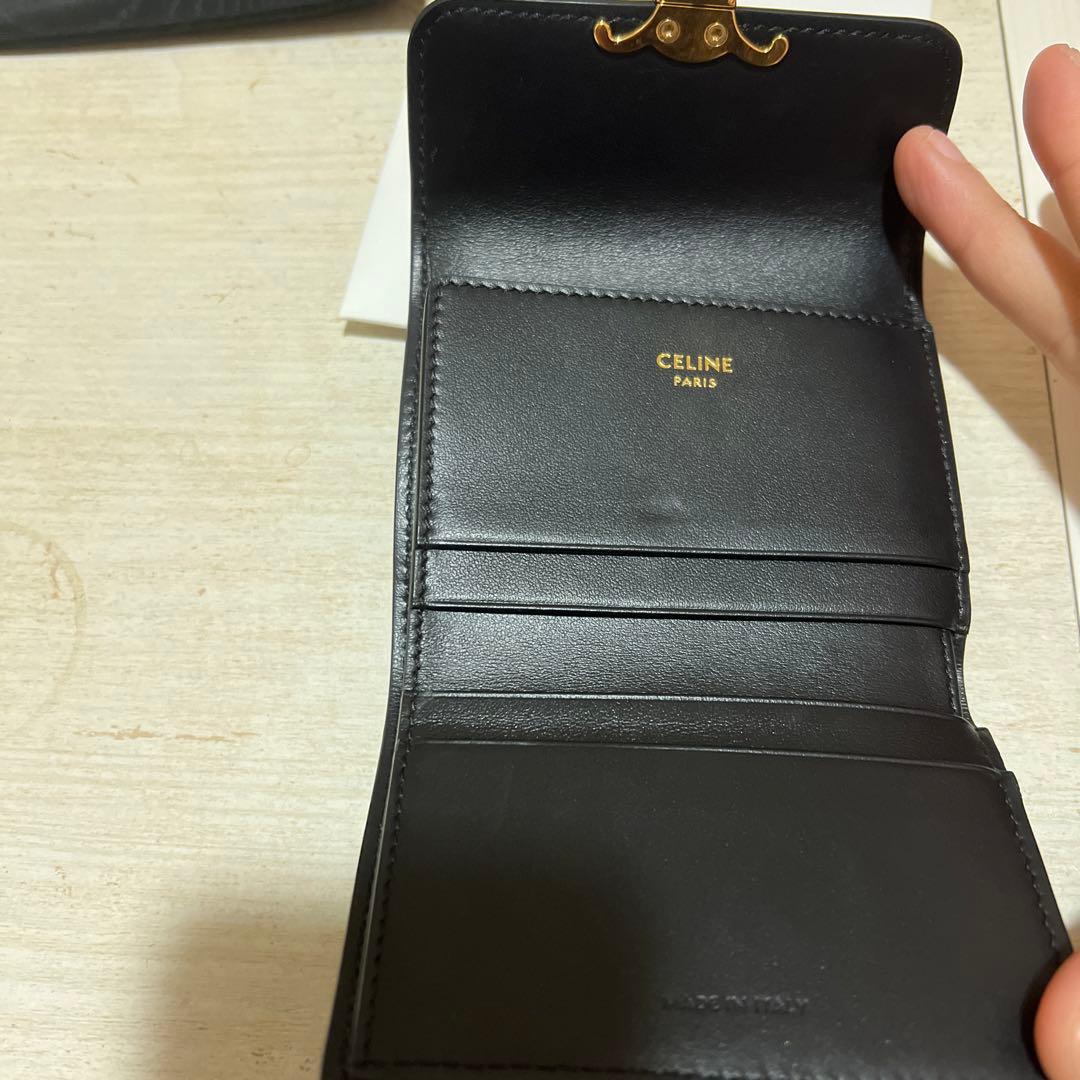CELINE ブラック 三つ折り財布　（説明文お読みください）