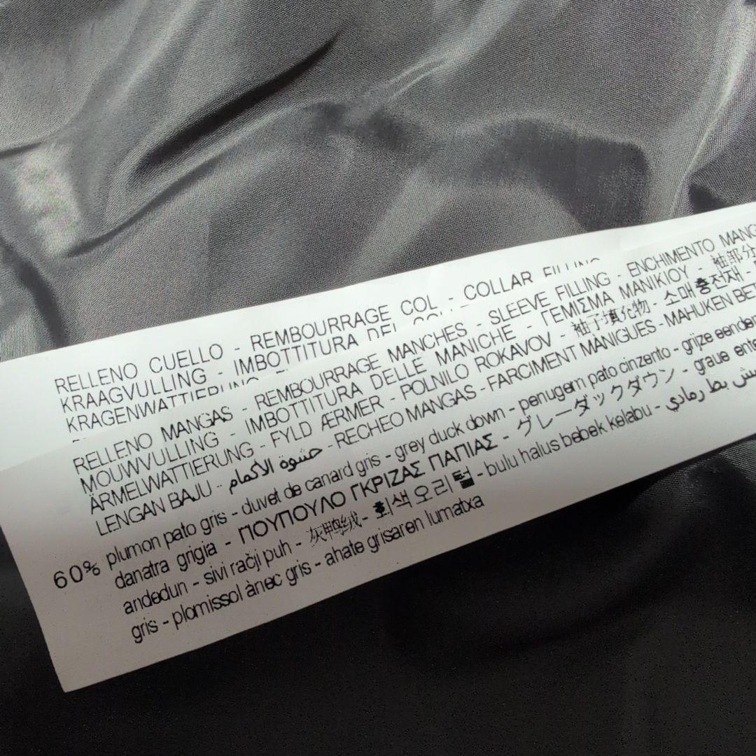 zara ザラ　ダウンジャケット　ファー　短丈　グレー　XS　グレーダックダウン