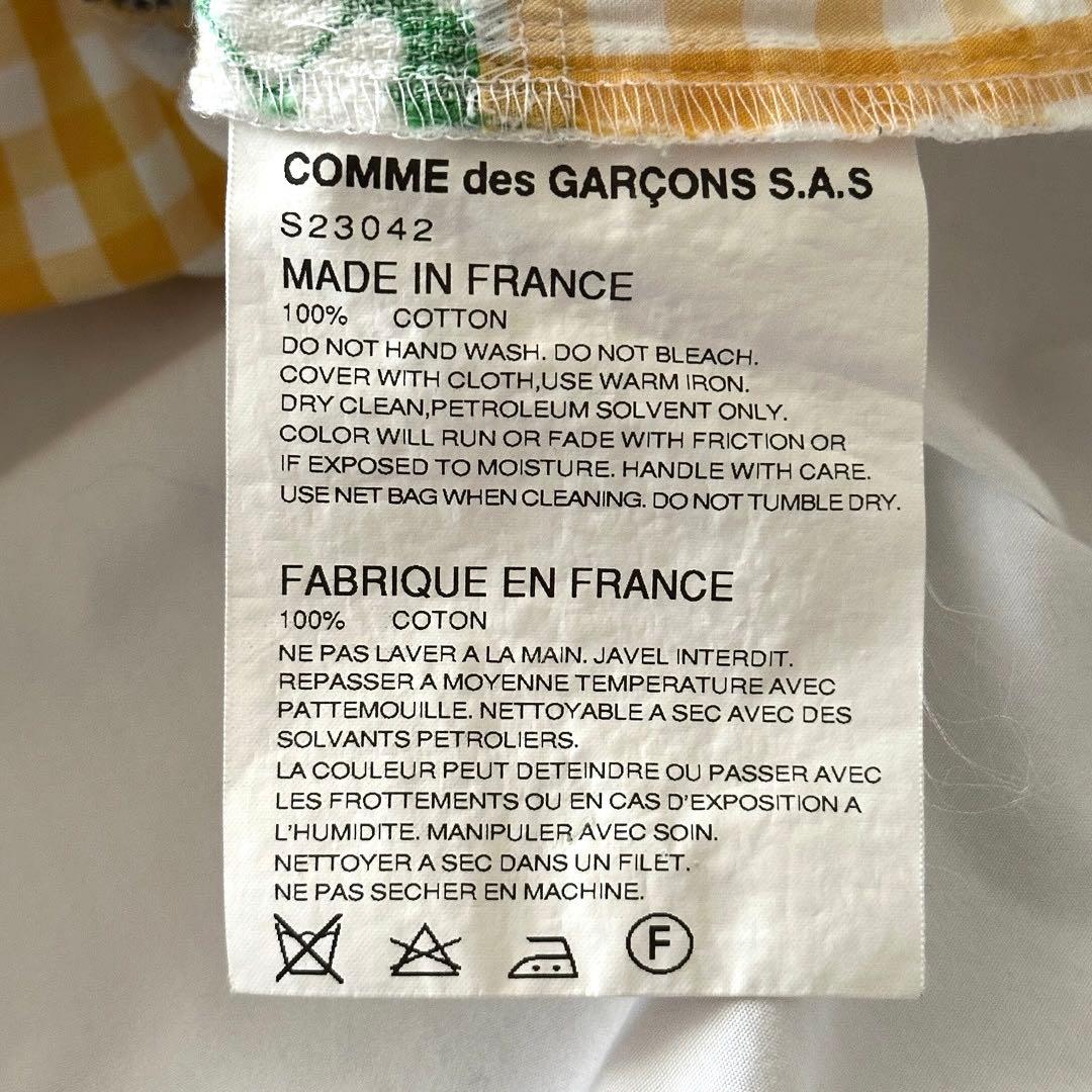 COMME des GARCONS SHIRT 花柄 パッチワーク 切替シャツ