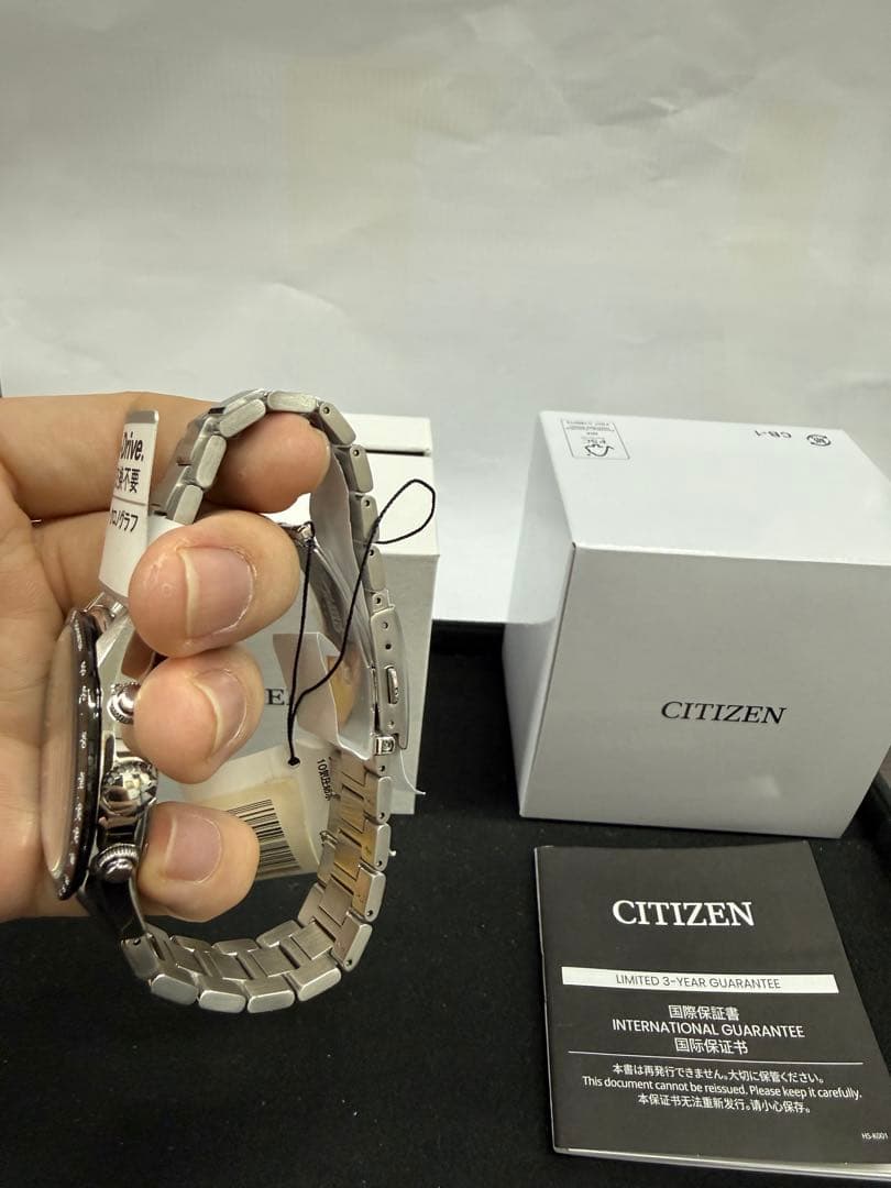 新品CITIZEN エコドライブ クロノグラフ CB5874-90E BOX付き