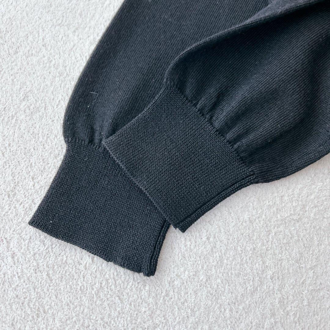 美品 クルチアーニ ハイゲージ ガーメントダイタートルネック ニット 46 黒