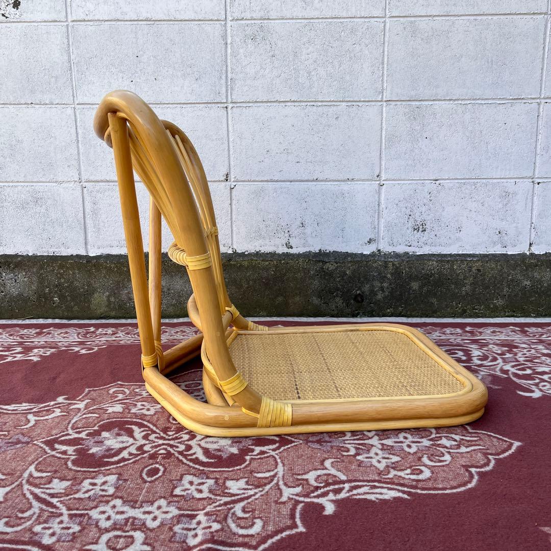 美品 高品質◾️AUSTER製 籐ラタン 座椅子 ナチュラル天然素材