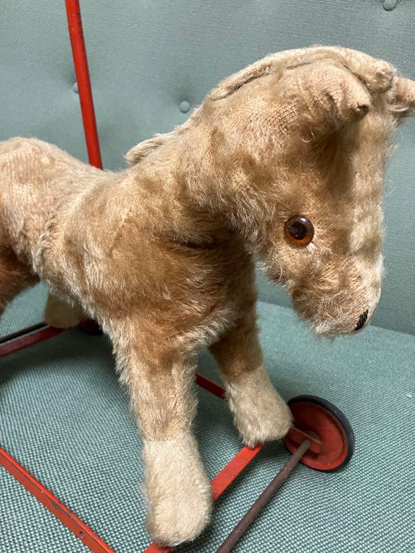 お馬さんのカート★チルターン　ぬいぐるみ馬 車輪付き　テディベア　アンティーク