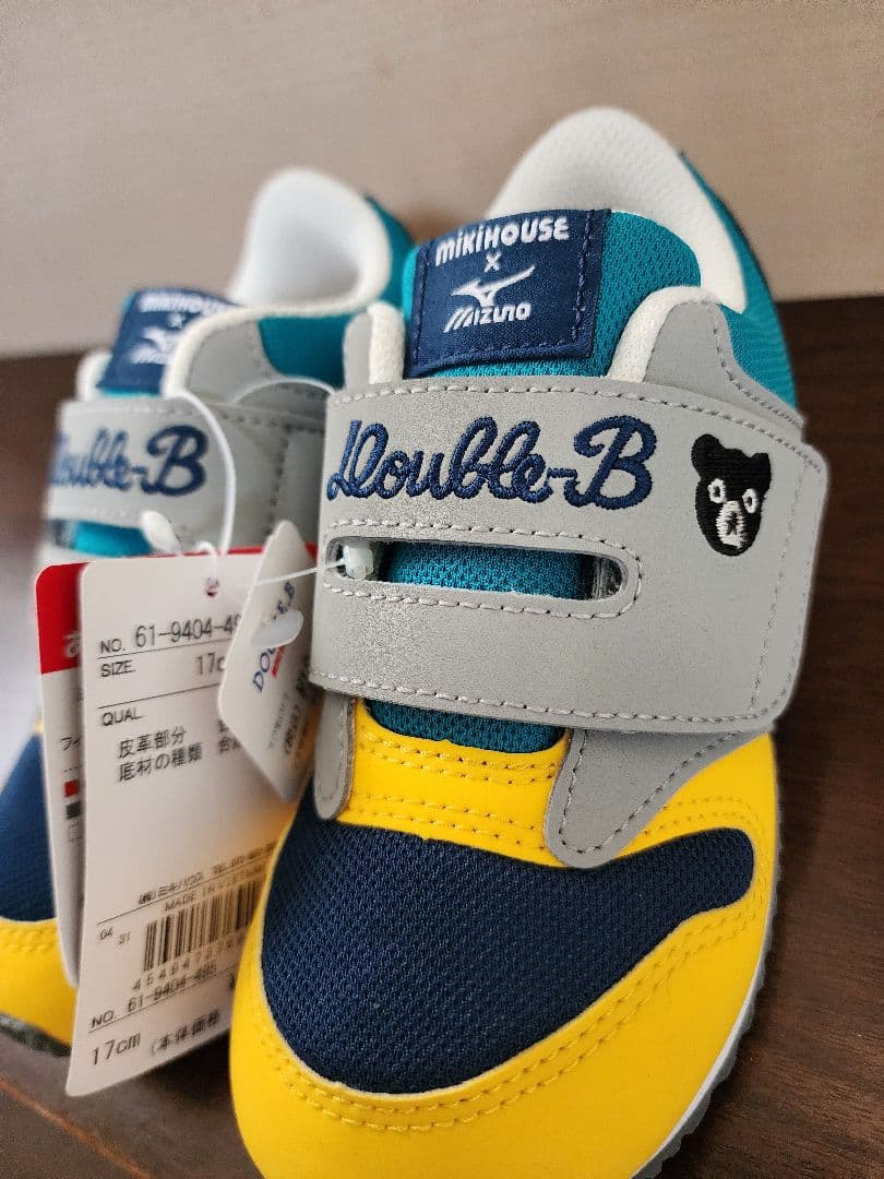ミキハウスダブルビー×ミズノ　コラボスニーカー　17cm　定価19,800円
