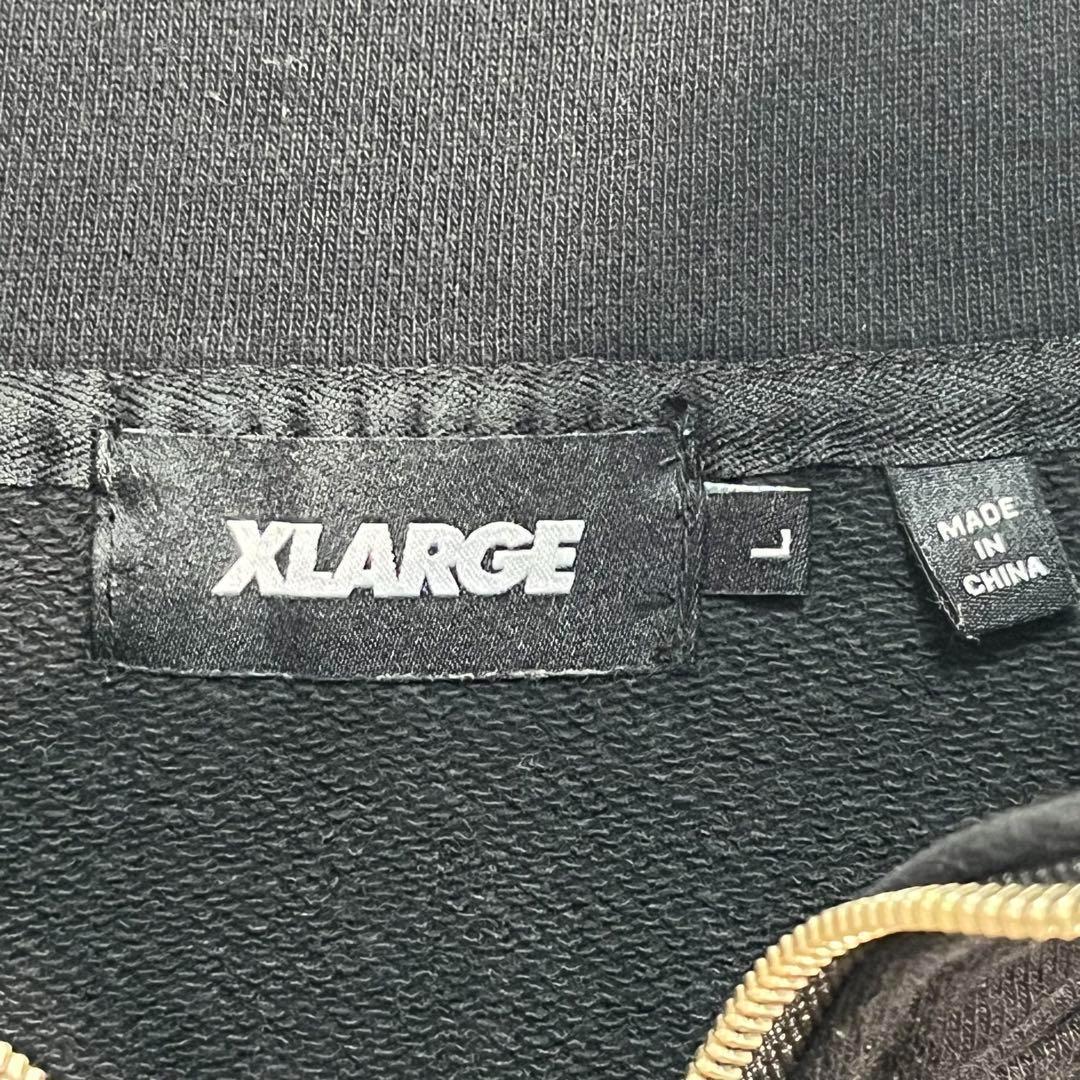【美品】XLARGE ハーフジップ アーチロゴ L