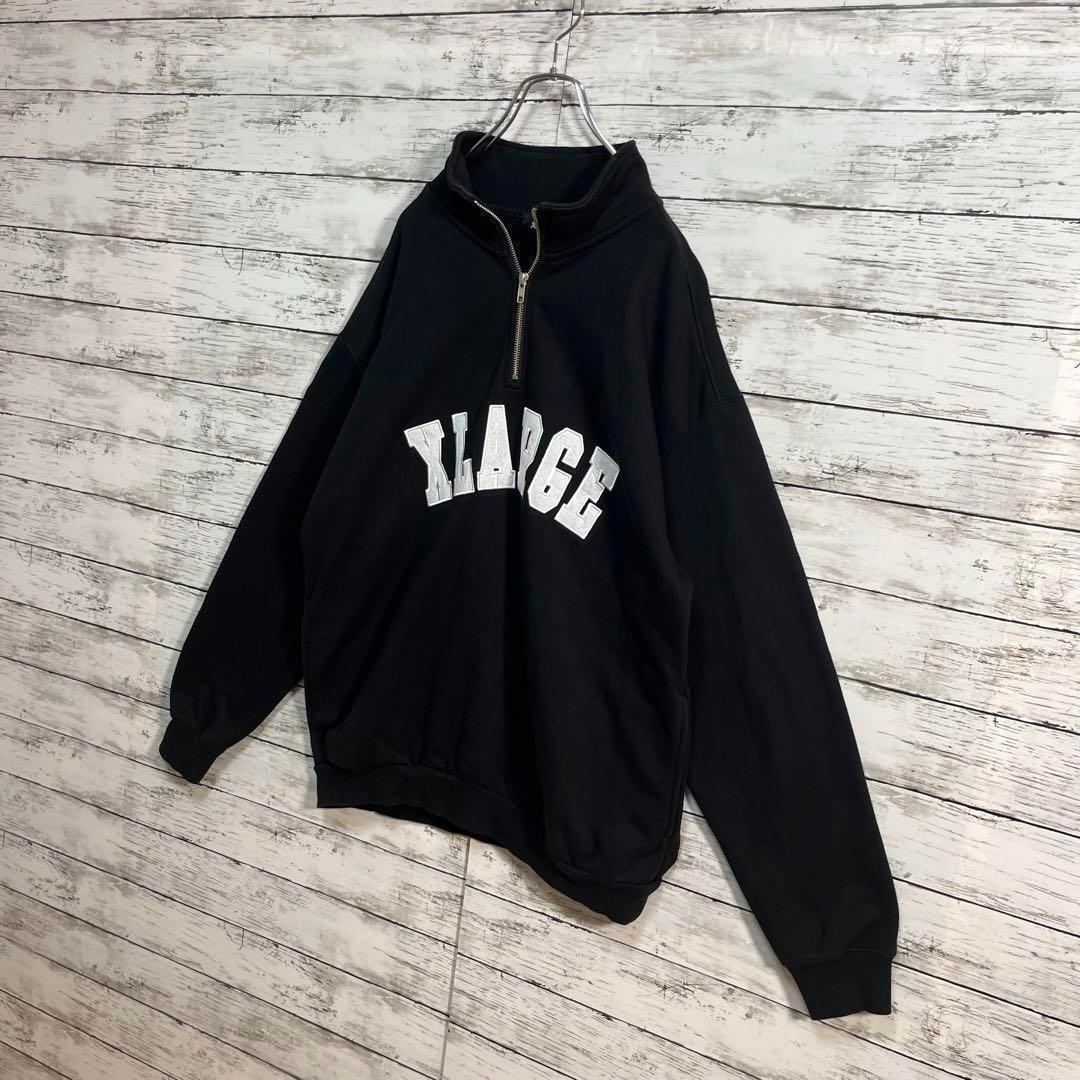 【美品】XLARGE ハーフジップ アーチロゴ L