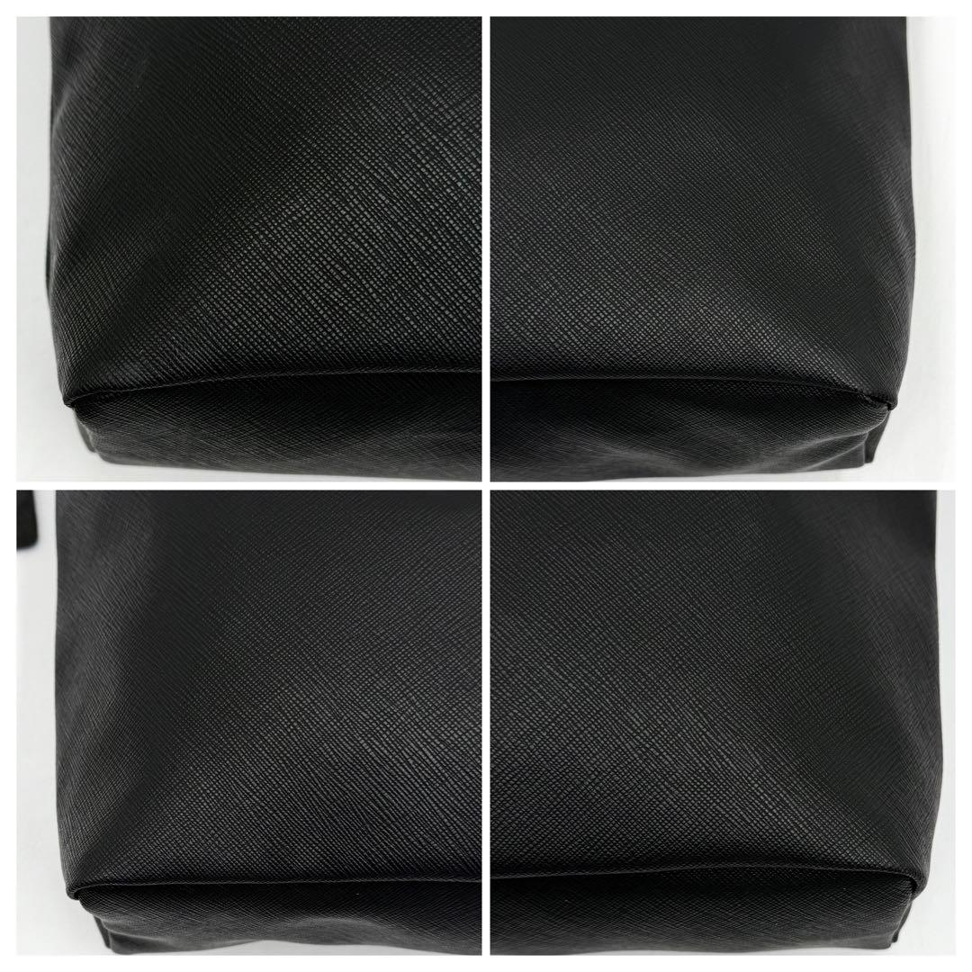 【極美品】フェリージ ハンドバッグ バケットバッグ レザー ブラック 20-73