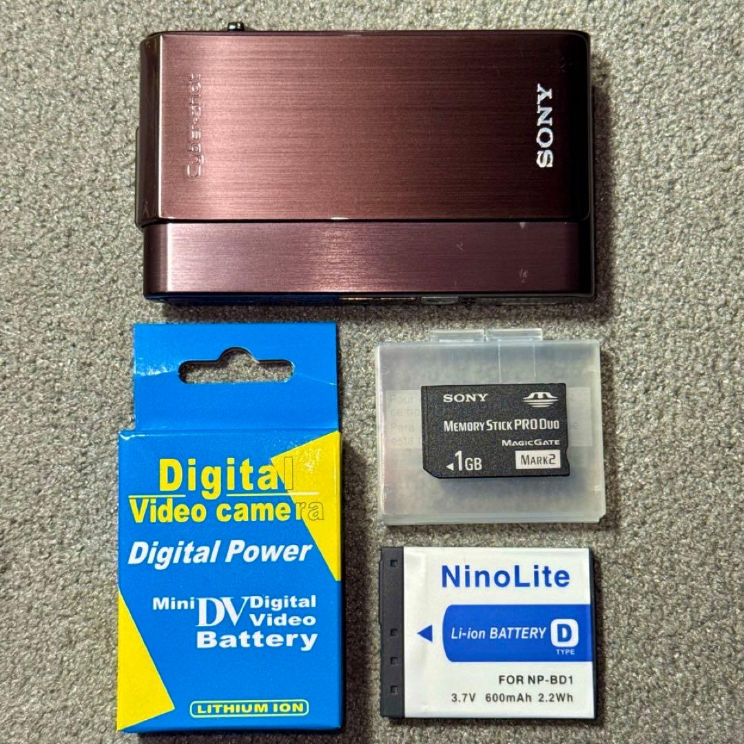 ☆動作OK SONY デジカメ DSC-T900 メモリースティック&電池付き