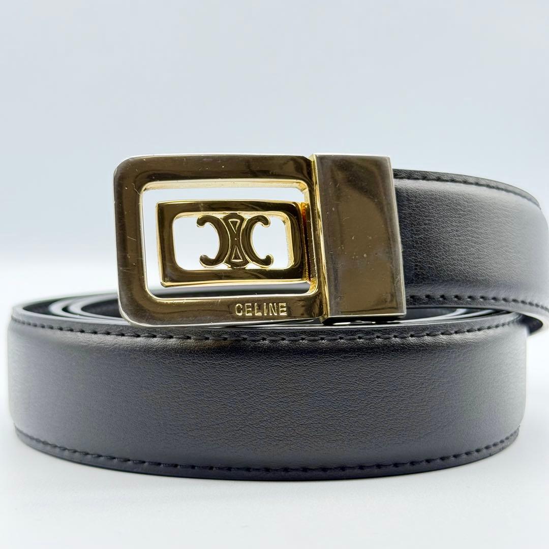 ✨良品✨CELINE ベルト トリオンフ ゴールド金具 新品ベルト レザー
