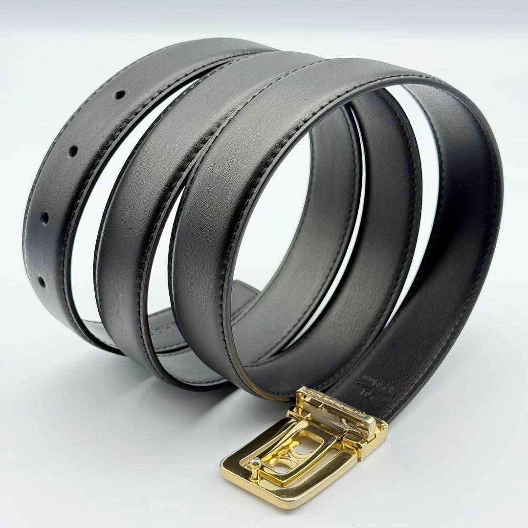 ✨良品✨CELINE ベルト トリオンフ ゴールド金具 新品ベルト レザー