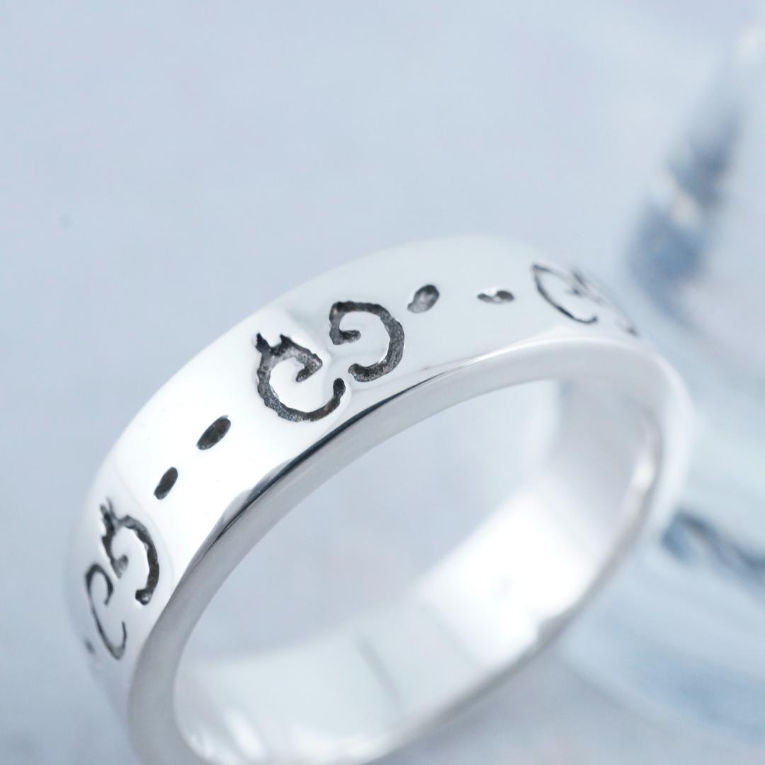 新品仕上 グッチ ゴースト SV925 ドクロ スカル リング サイズ 22