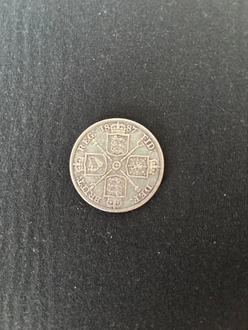 k*.様 ダブルフローリン　銀貨　ヴィクトリア　1887