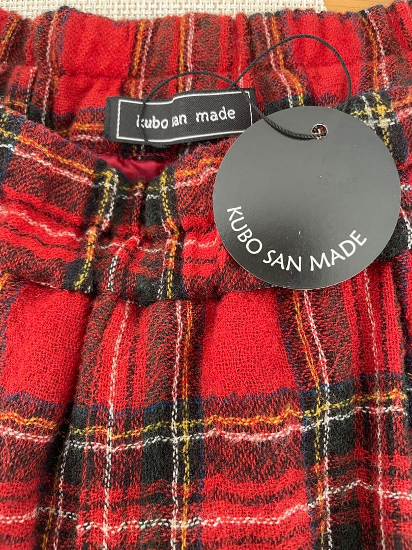 kubosanmade ウールガーゼチェックスカート
